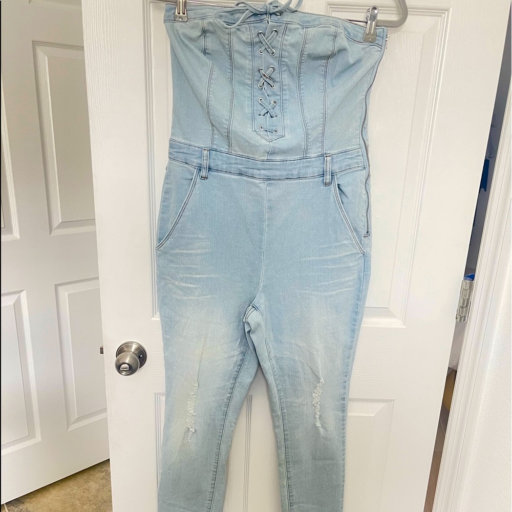 Denim Pants Jumper